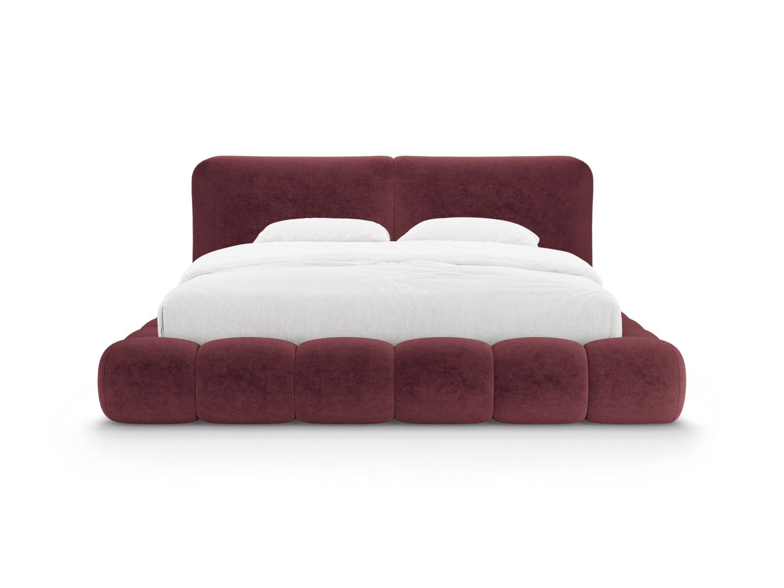 Elegantes Solange Bett mit 180 cm Kopfteil und praktischem Stauraum in Cherrywood, ideal für stilvolle Schlafzimmergestaltung.