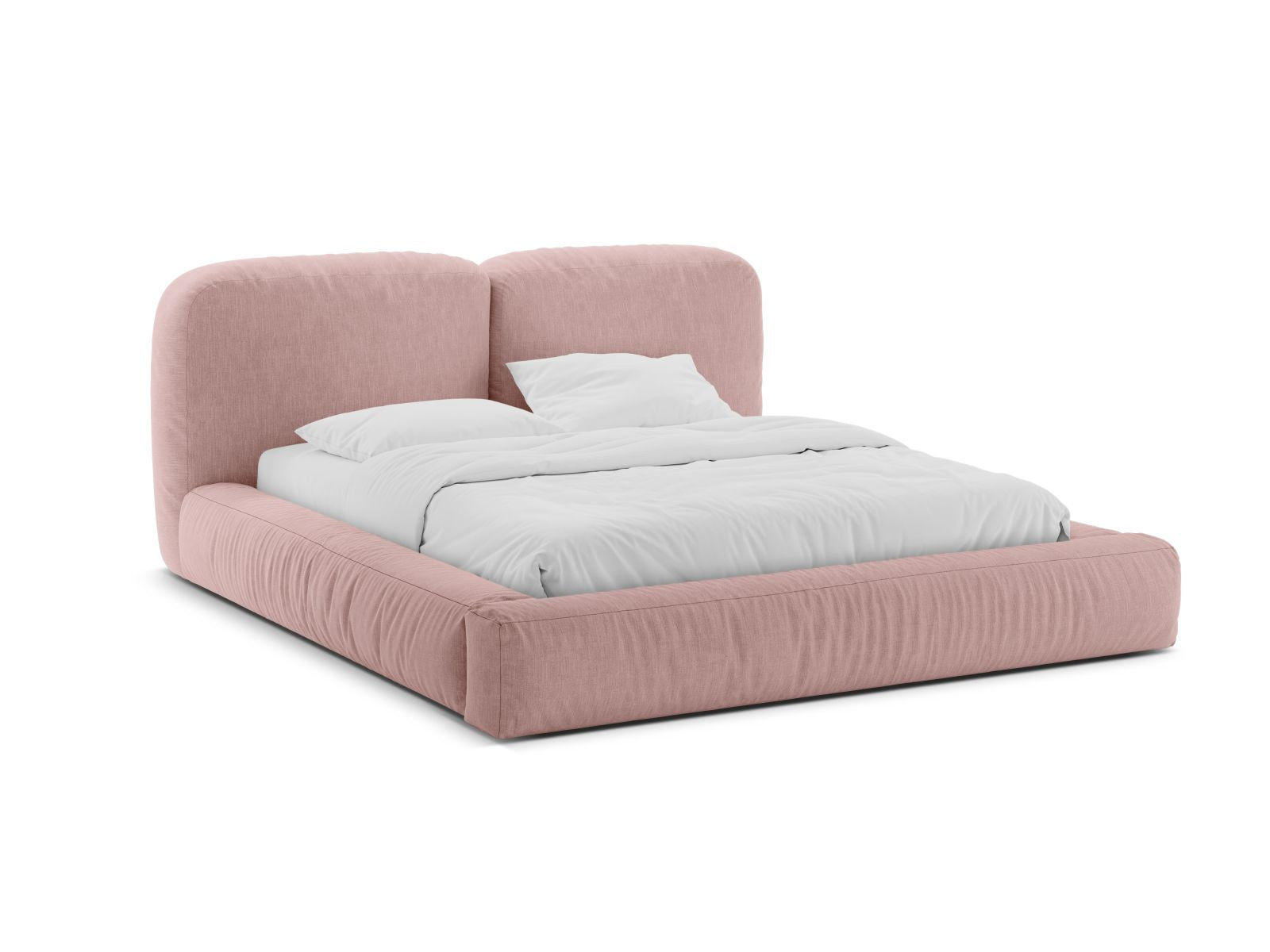 Martina Bett mit Stauraum mit Kopfteil 180cm in Pink-Boston präsentiert im Onlineshop von KAQTU Design AG. Bett ist von Micadoni