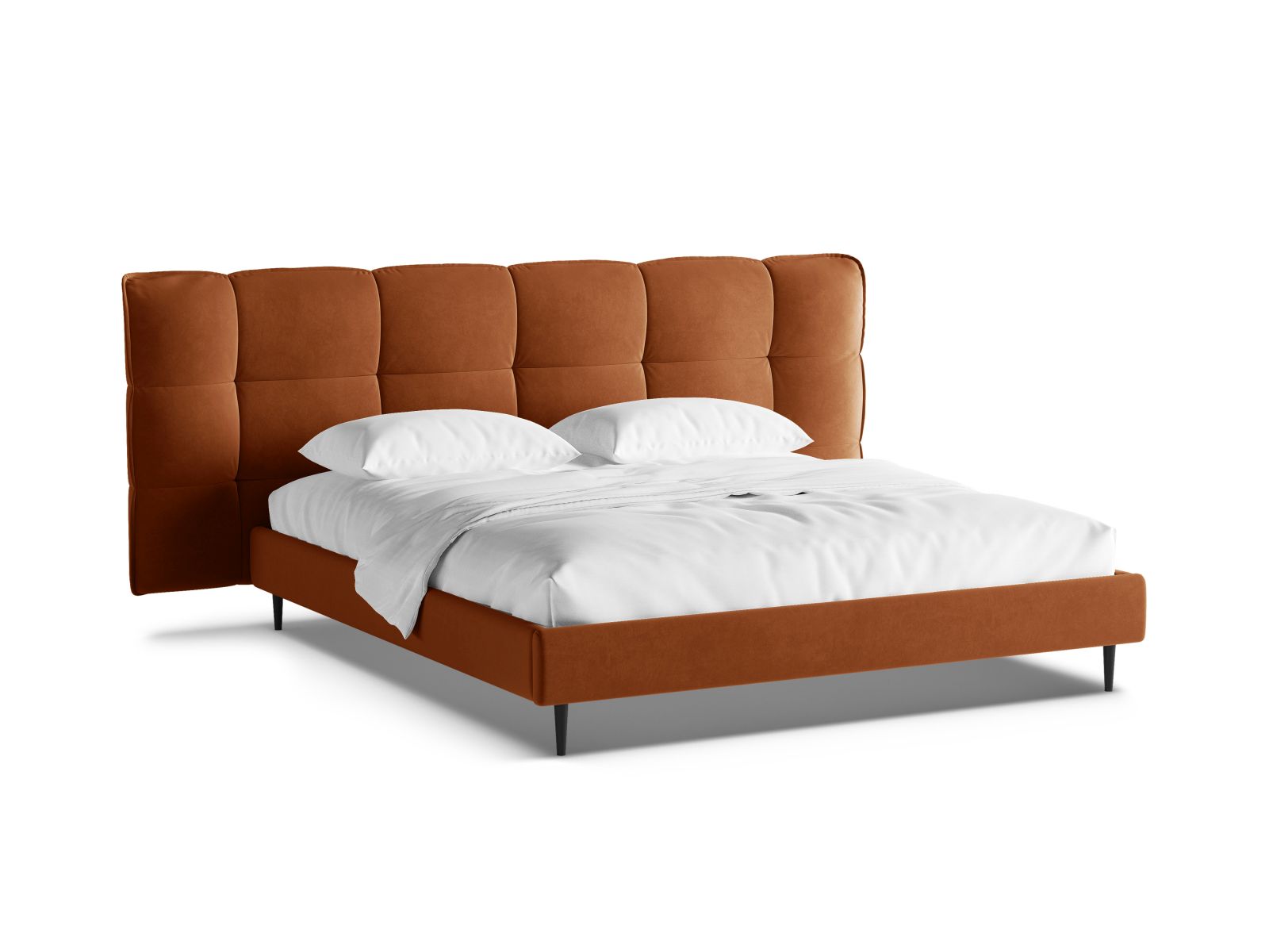 Stylisches Eric Bett in 180 cm Breite, mit robusten Füßen, elegantem Kopfteil und cleverem Stauraum für ein aufgeräumtes Schlafzimmer.