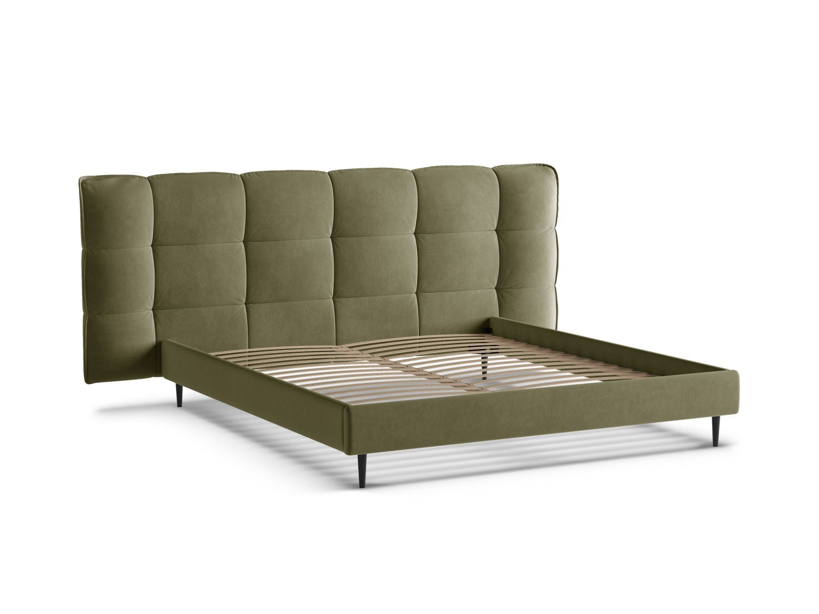 Elegantes Eric Bett in 180 cm mit funktionalem Stauraum, stabilen Füßen und ansprechendem Kopfteil, ideal für ein modernes Schlafzimmer.