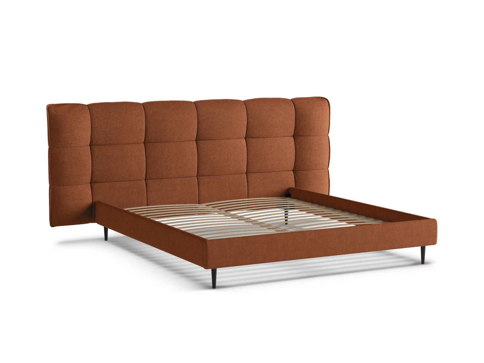 Stylisches Eric Bett in 180 cm Breite, mit praktischen Füßen, viel Stauraum und elegantem Kopfteil für ein modernes Schlafzimmer.