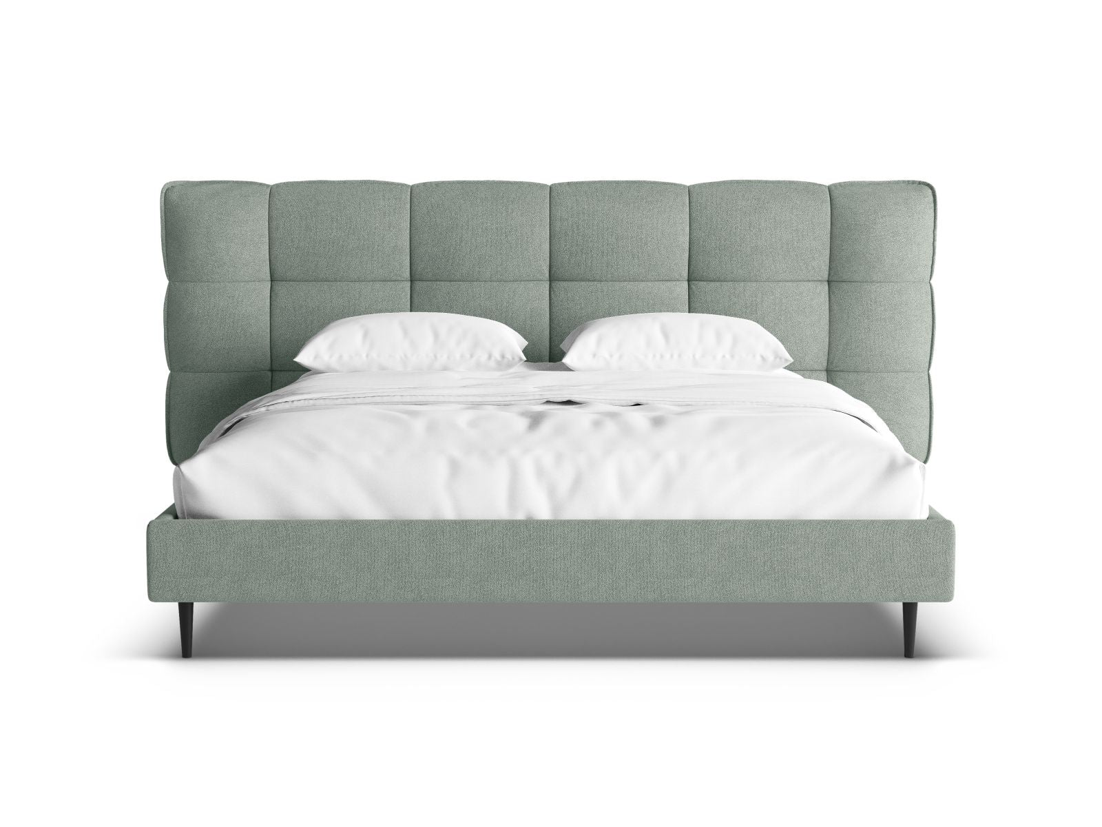 Modernes Eric Bett in 180 cm Breite, bietet cleveren Stauraum, robuste Füße und ein elegantes Kopfteil für ein stilvolles Schlafzimmer.