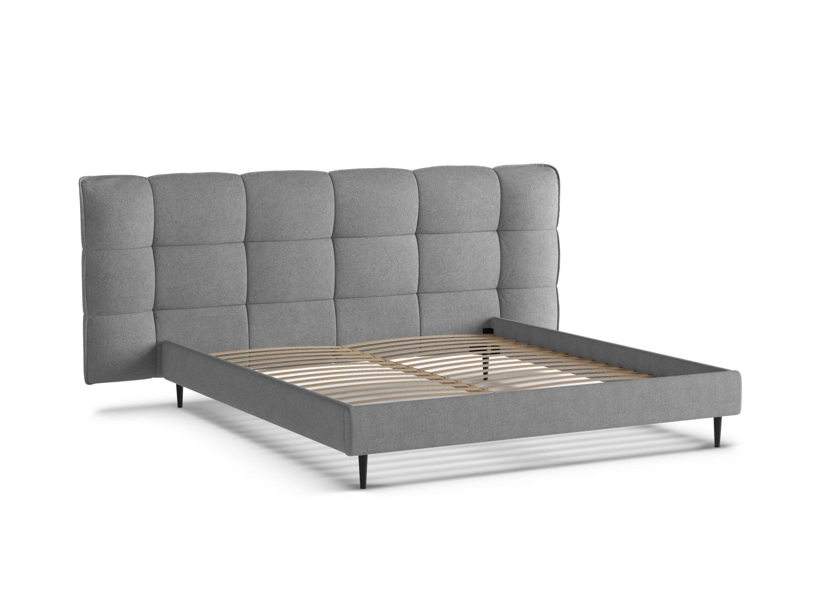 Elegantes Eric Bett in 180 cm mit funktionalen Füßen, großzügigem Stauraum und geschmackvollem Kopfteil für ein modernes Schlafzimmer.