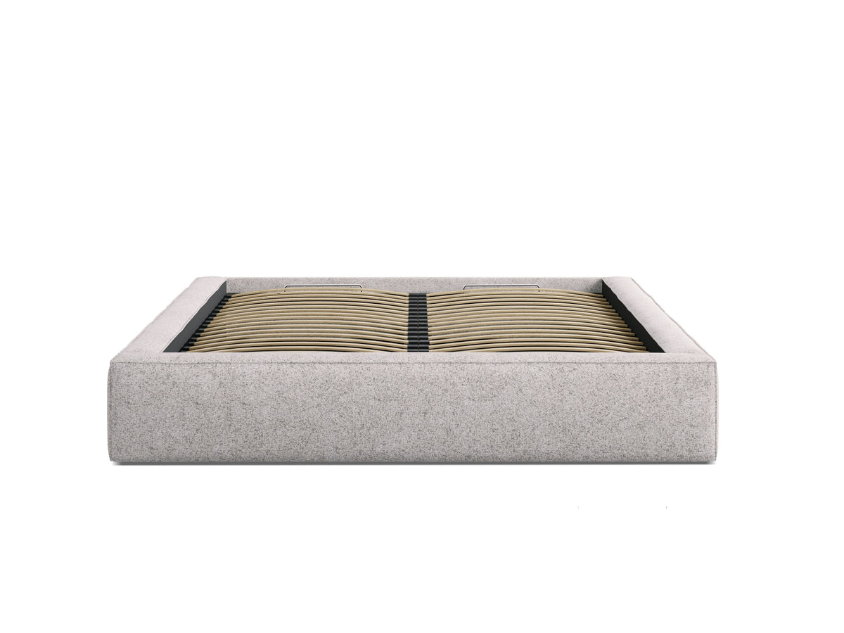 Susan Bett mit Stauraum 180cm in Beige Melange-Puente präsentiert im Onlineshop von KAQTU Design AG. Bett ist von Micadoni