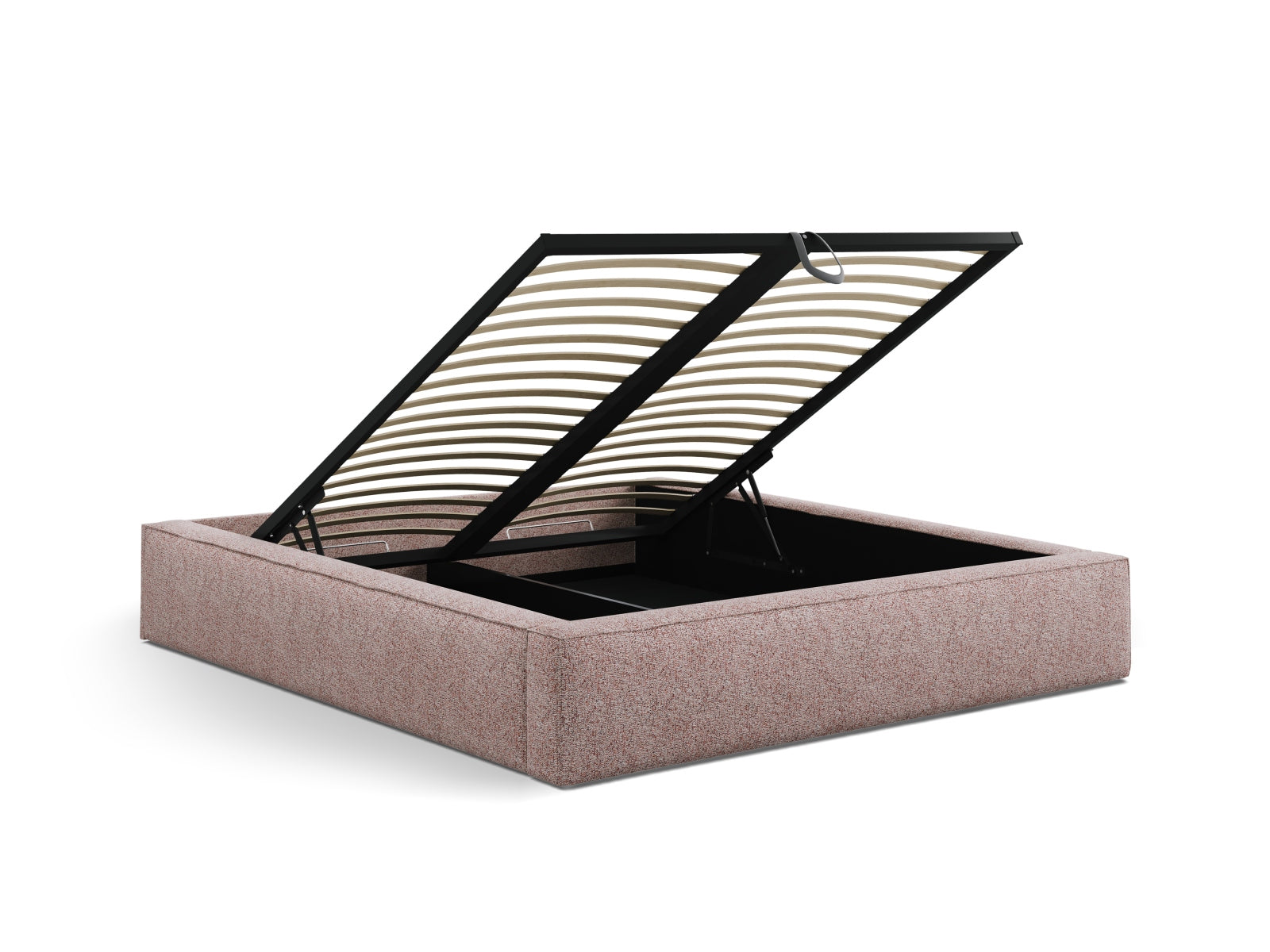 Simon Bett mit Stauraum  in Pink Melange präsentiert im Onlineshop von KAQTU Design AG. Bett ist von Micadoni