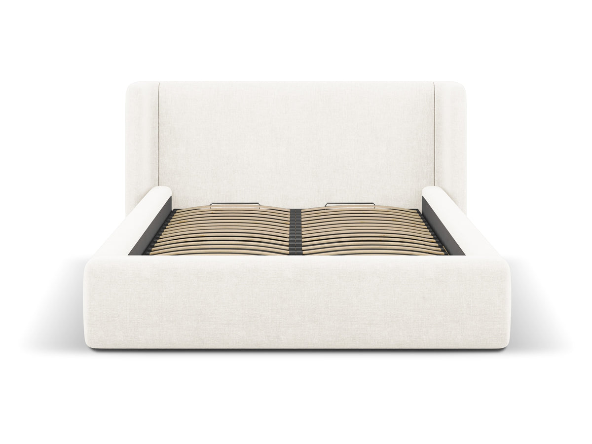 Jolene Bett mit Stauraum und Headboard 180cm in Ivory-Wind präsentiert im Onlineshop von KAQTU Design AG. Bett ist von Micadoni