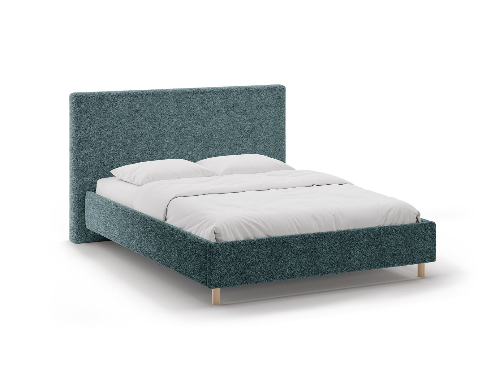 Eloise Bett mit Stauraum mit Kopfteil 180cm in Petrol-Rolf präsentiert im Onlineshop von KAQTU Design AG. Bett ist von Micadoni