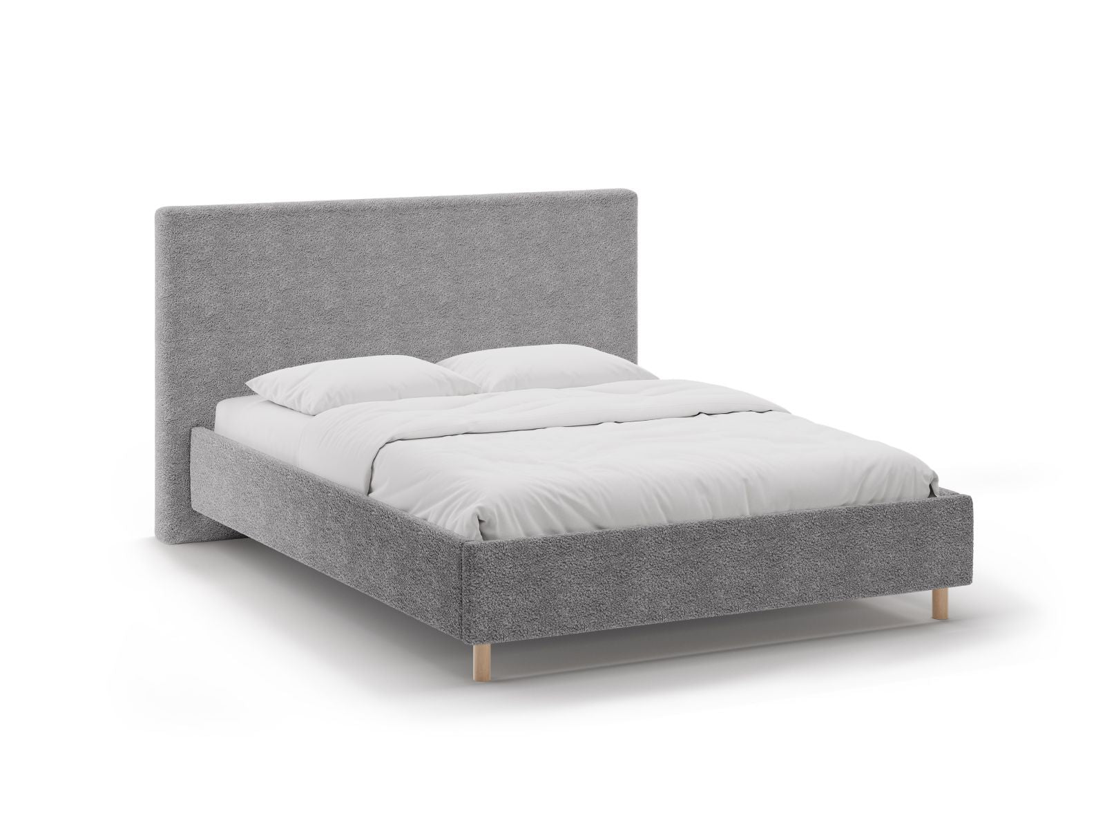 Eloise Bett mit Stauraum mit Kopfteil 180cm in Light Grey-Rolf präsentiert im Onlineshop von KAQTU Design AG. Bett ist von Micadoni