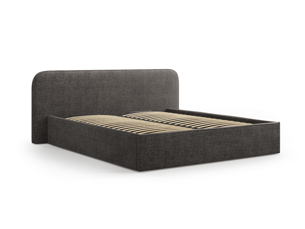 Elizabeth Bett mit Stauraum und Headboard 180cm in Anthracite-Monet präsentiert im Onlineshop von KAQTU Design AG. Bett ist von Micadoni
