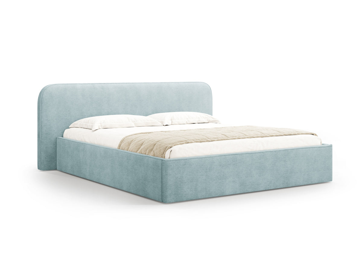 Elizabeth Bett mit Stauraum und Headboard 180cm in Mint-Babel präsentiert im Onlineshop von KAQTU Design AG. Bett ist von Micadoni