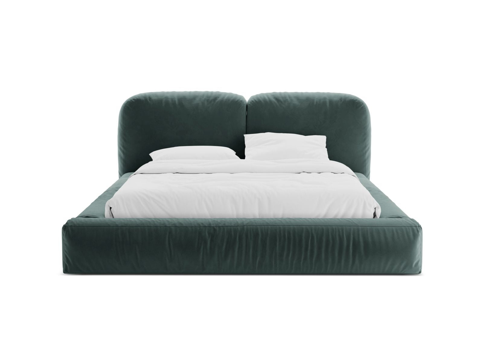 Elegantes Martina Bett in Petrol-Vogue mit praktischem Stauraum und stilvollem Kopfteil, ideal für modernes Wohnen.