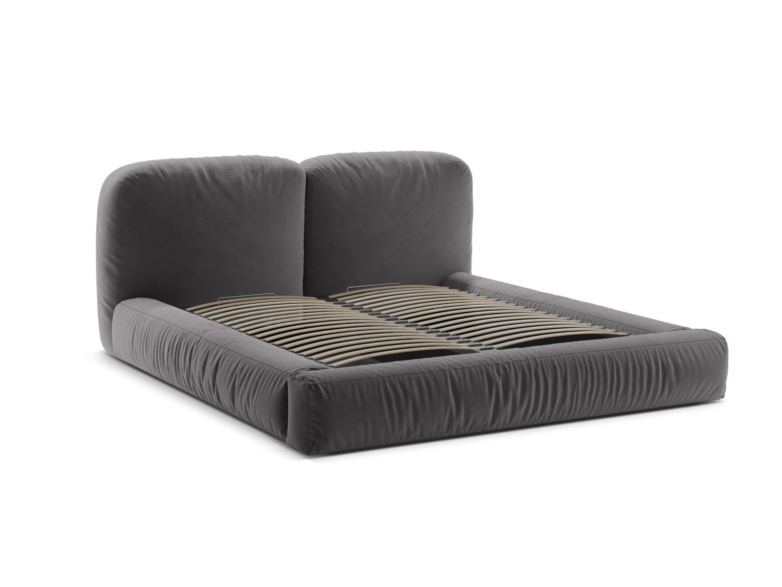 Elegantes Martina Bett mit praktischem Stauraum und stilvollem Kopfteil in Grey-Vogue, ideal für ein modernes Schlafzimmer.