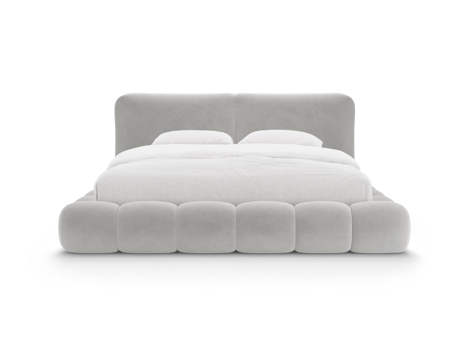 Solange Bett mit Stauraum mit Kopfteil 200cm in Light Grey-Magic Velvet präsentiert im Onlineshop von KAQTU Design AG. Bett ist von Micadoni