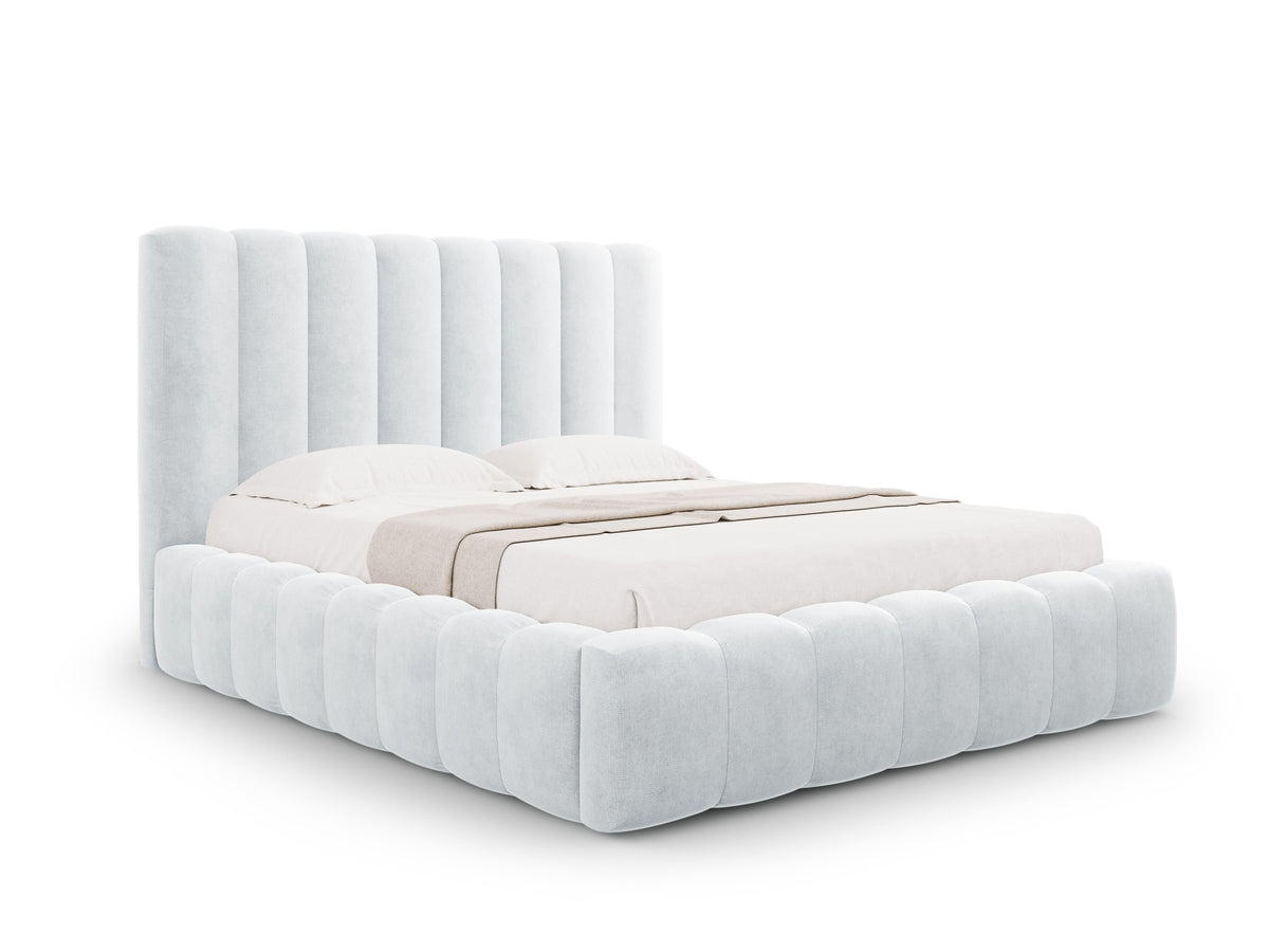 Kelp Bett mit Stauraum und Headboard 200cm in Light Grey-Moly präsentiert im Onlineshop von KAQTU Design AG. Bett ist von Micadoni