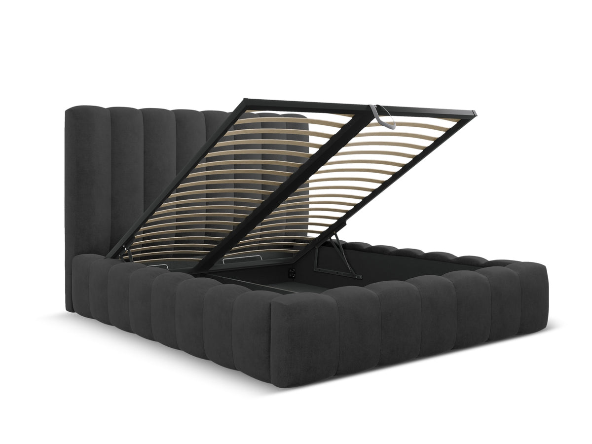 Kelp Bett mit Stauraum und Headboard 200cm in Anthracite-Moly präsentiert im Onlineshop von KAQTU Design AG. Bett ist von Micadoni
