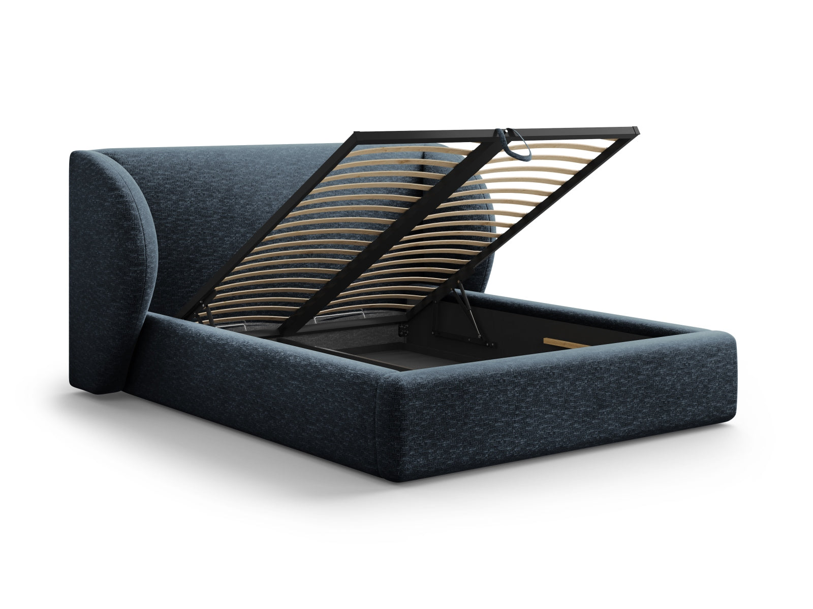 Miley Bett mit Stauraum und Headboard  247cm in Royal Blue präsentiert im Onlineshop von KAQTU Design AG. Bett ist von Micadoni