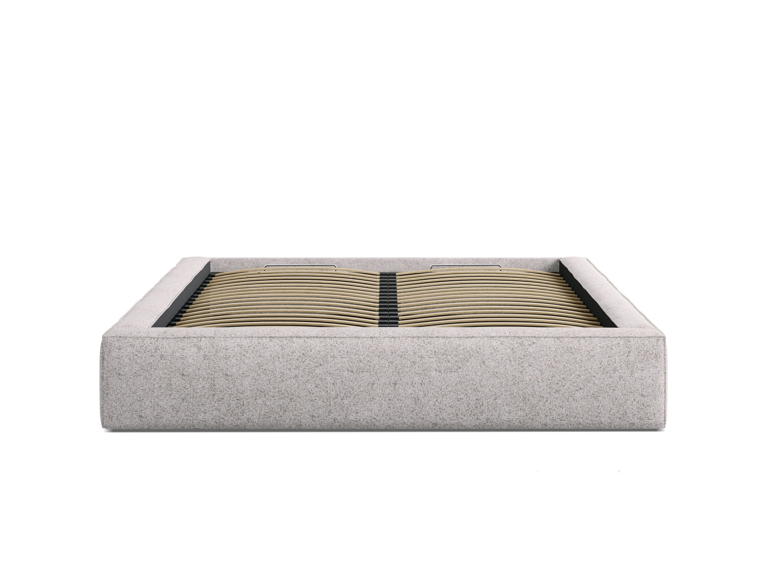 Simon Bett mit Stauraum  in Beige Melange präsentiert im Onlineshop von KAQTU Design AG. Bett ist von Micadoni
