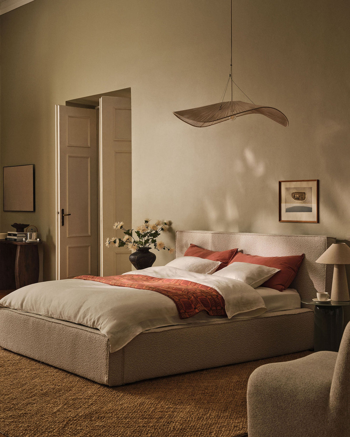 Susan Bett mit Stauraum 200cm in Pink Melange-Puente präsentiert im Onlineshop von KAQTU Design AG. Bett ist von Micadoni
