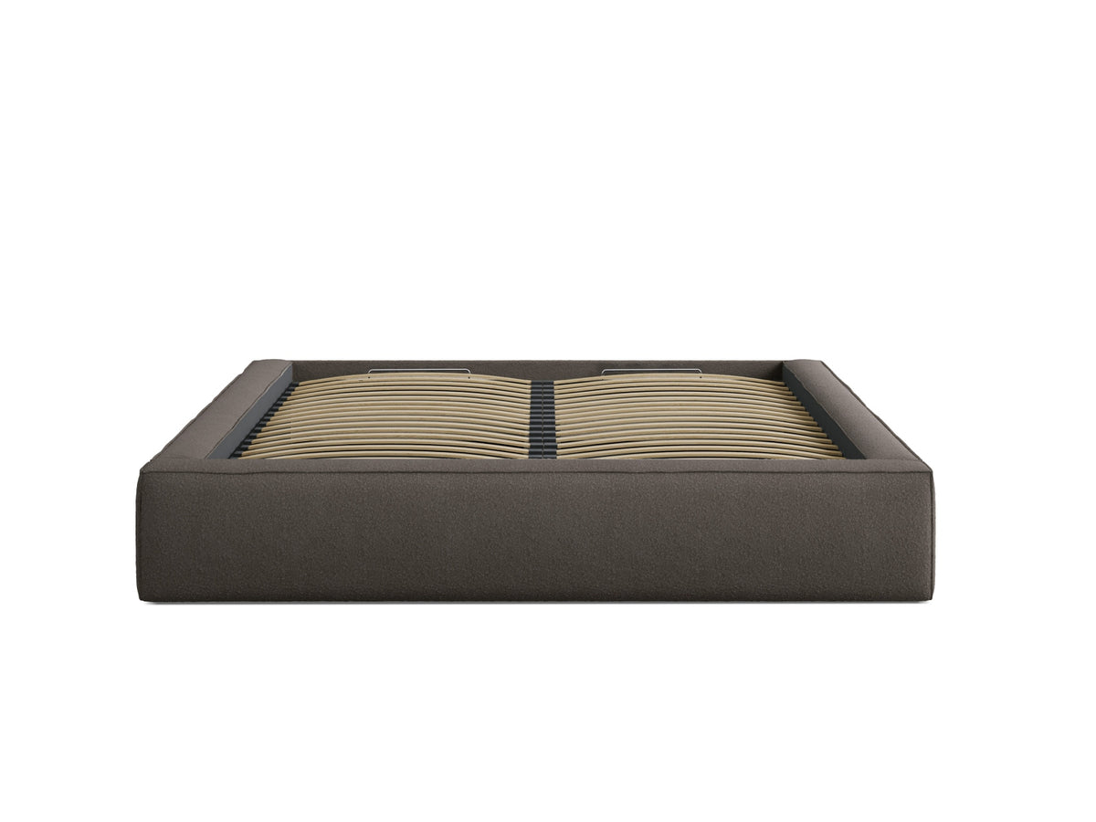 Susan Bett mit Stauraum 200cm in Grey Brown-LEGEND präsentiert im Onlineshop von KAQTU Design AG. Bett ist von Micadoni