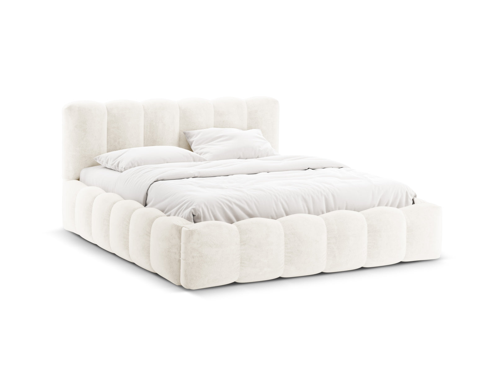 Lupine Bett mit Stauraum und Headboard  200cm in Light Beige-Loris präsentiert im Onlineshop von KAQTU Design AG. Bett ist von Micadoni
