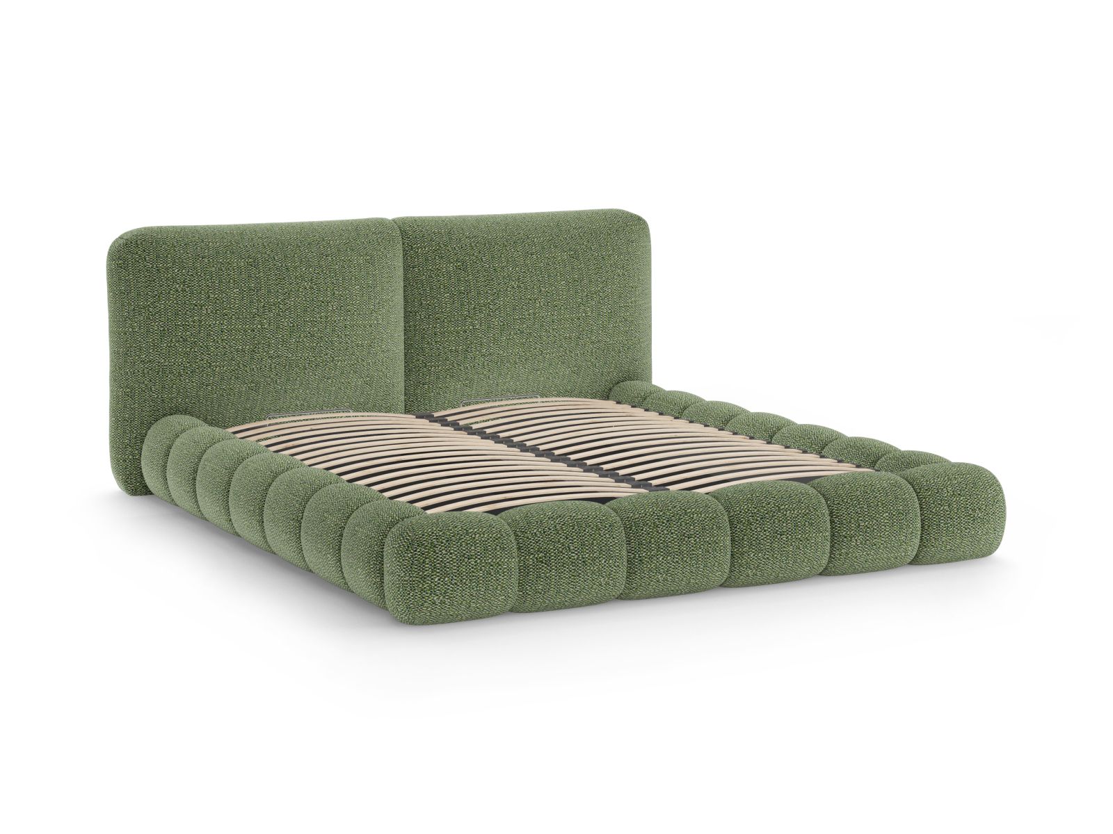 Elegantes Solange Bett mit 200 cm Kopfteil und praktischem Stauraum, ideal für ein modernes Schlafzimmerdesign.