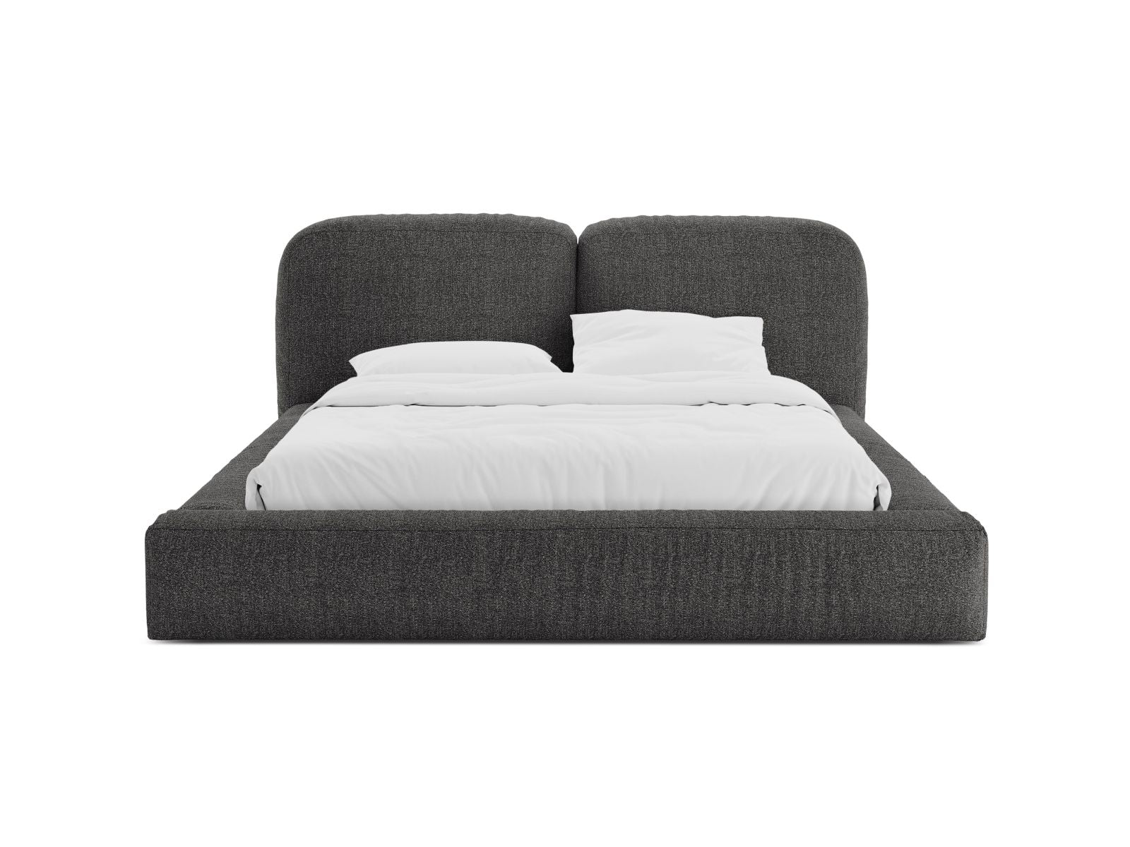Elegantes Martina Bett mit praktischem Stauraum und stilvollem Kopfteil in Anthrazit, ideal für moderne Schlafzimmer.