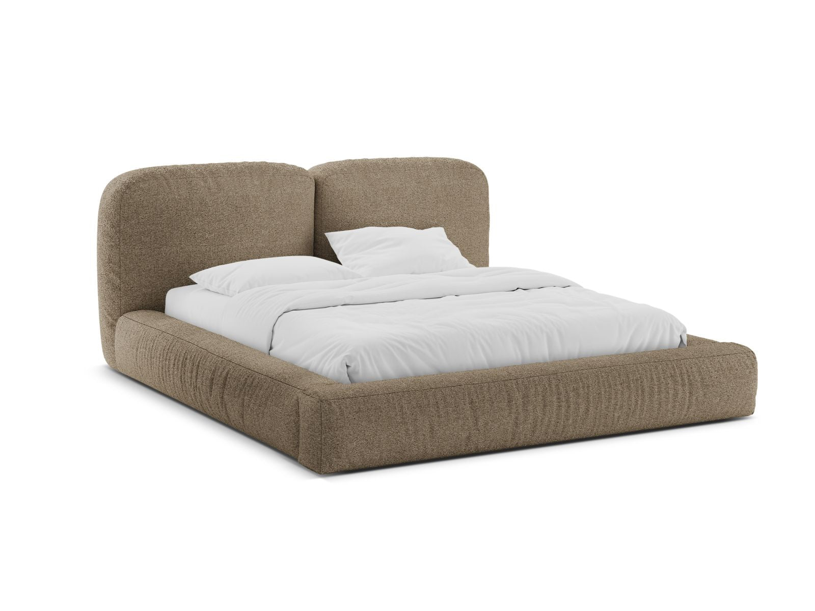 Martina Bett mit Stauraum mit Kopfteil 200cm in Cappuccino-Monet präsentiert im Onlineshop von KAQTU Design AG. Bett ist von Micadoni