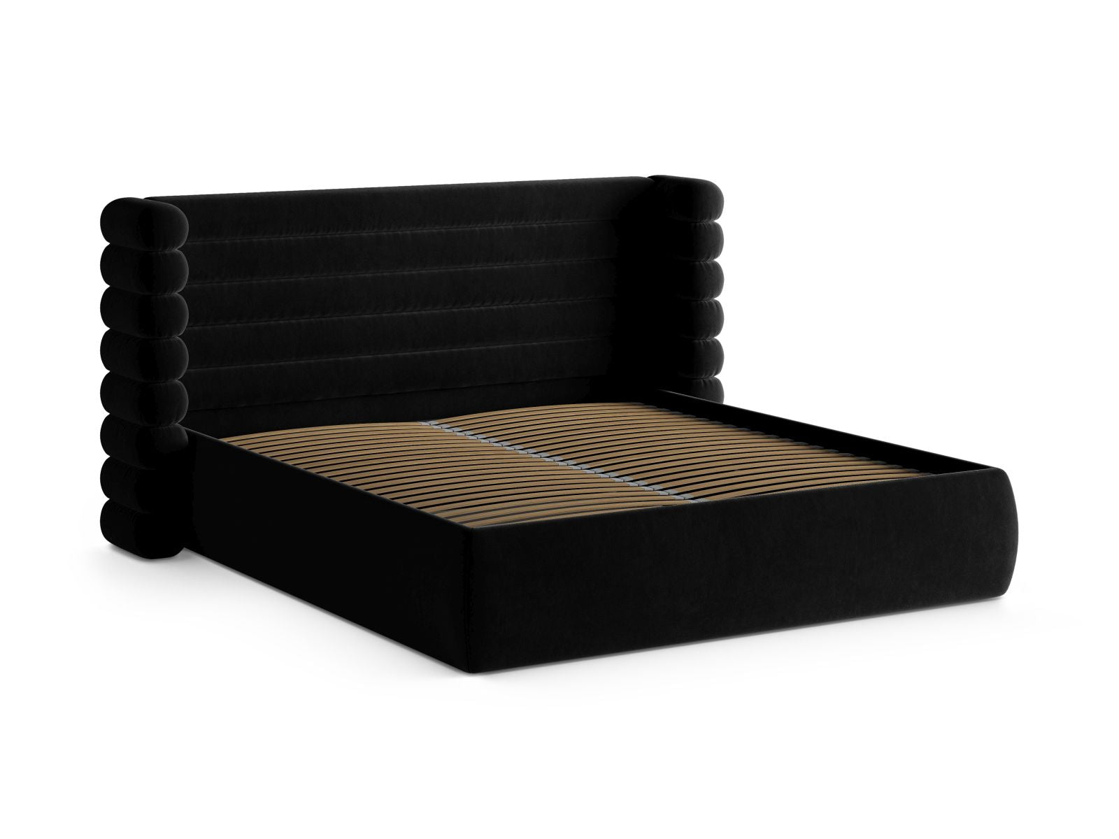 Stylisches Mount Bett von Micadoni mit 200 cm Breite, integriertem Stauraum und ansprechendem Kopfteil für ein modernes Schlafzimmer.