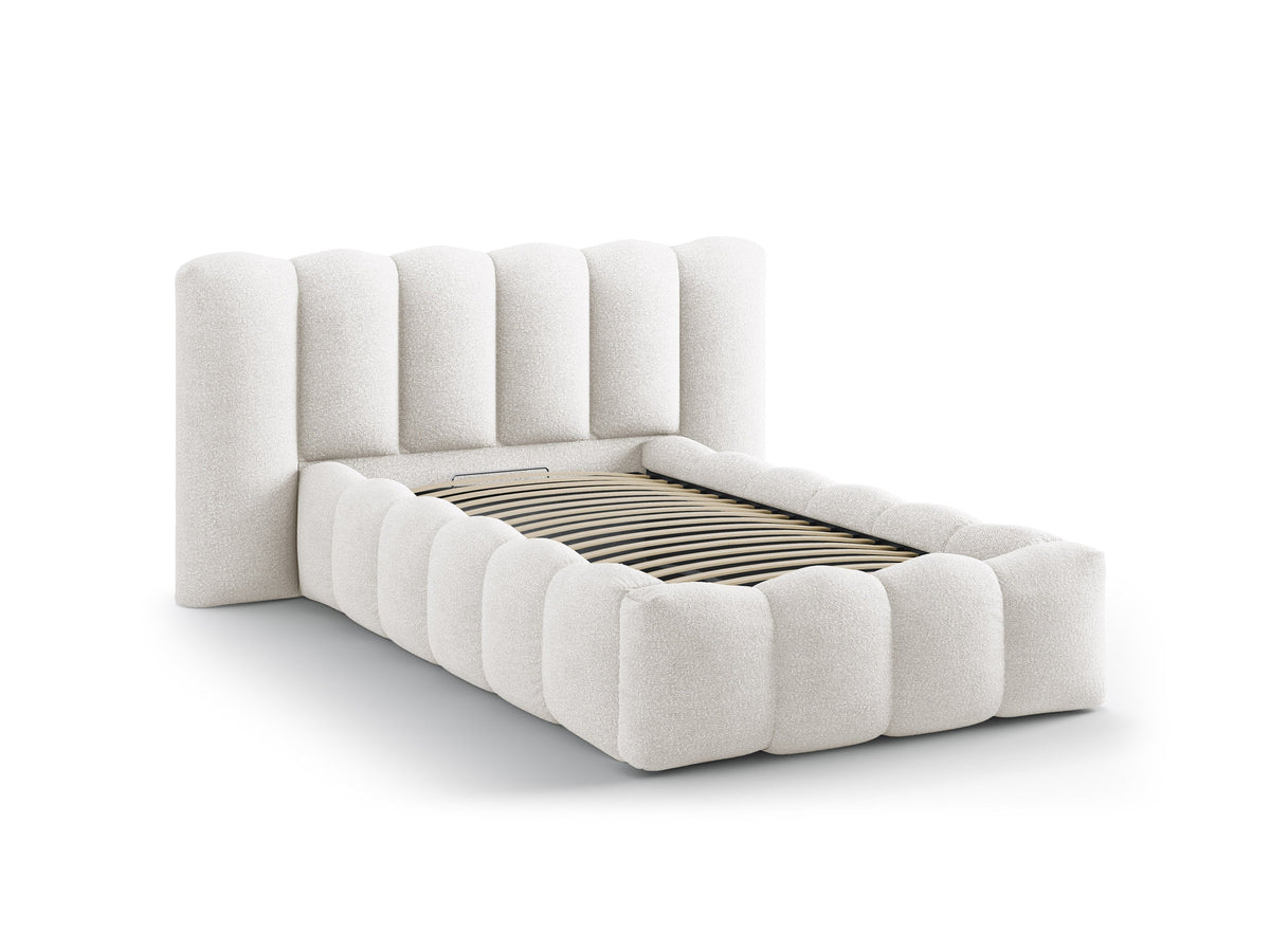 Lupine Bett mit Stauraum mit Kopfteil 90cm in White-Baloo präsentiert im Onlineshop von KAQTU Design AG. Bett ist von Micadoni