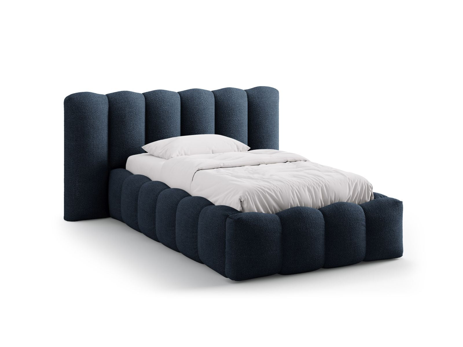 Lupine Bett mit Stauraum mit Kopfteil 90cm in Dark Blue-Baloo präsentiert im Onlineshop von KAQTU Design AG. Bett ist von Micadoni