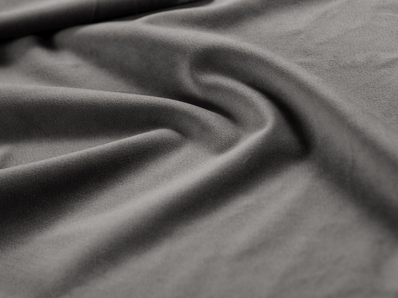 Elegantes Phaedra Bett mit 90 cm Breite, bietet cleveren Stauraum und ein stilvolles Kopfteil in edlem Dunkelgrau.