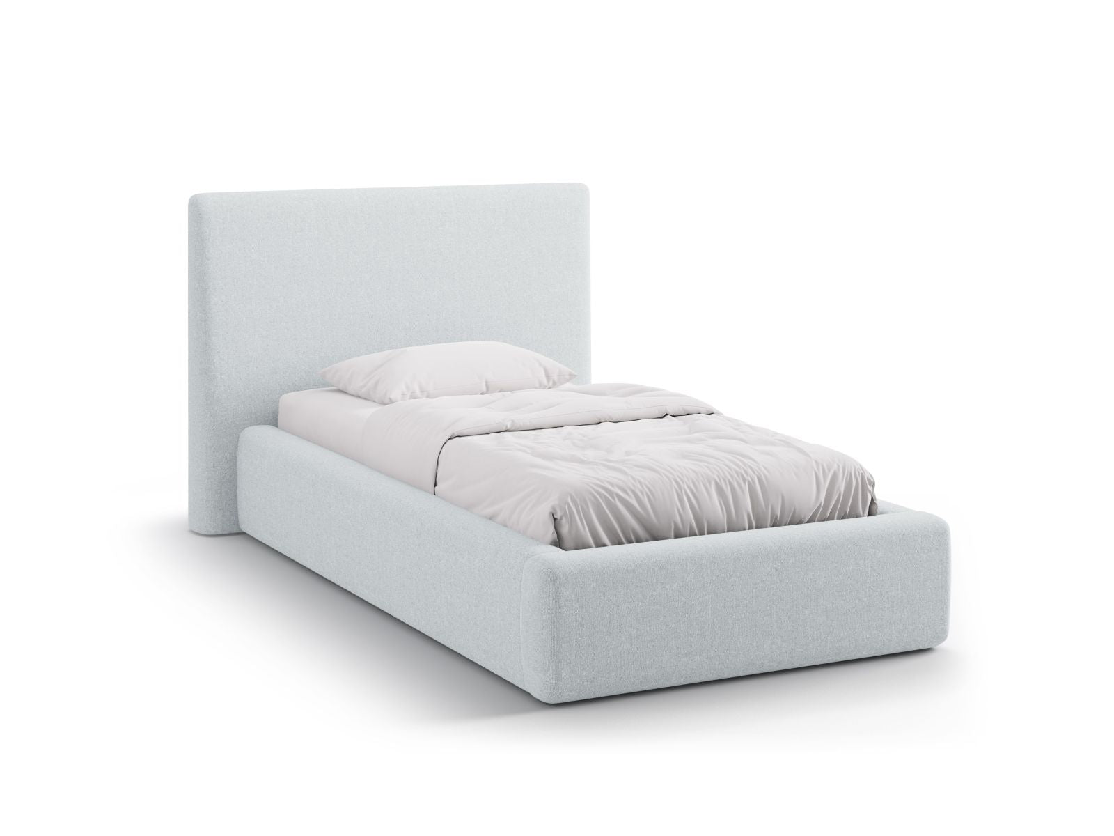 Amy Bett mit Stauraum mit Kopfteil 90cm in Light Grey-Moly präsentiert im Onlineshop von KAQTU Design AG. Bett ist von Micadoni