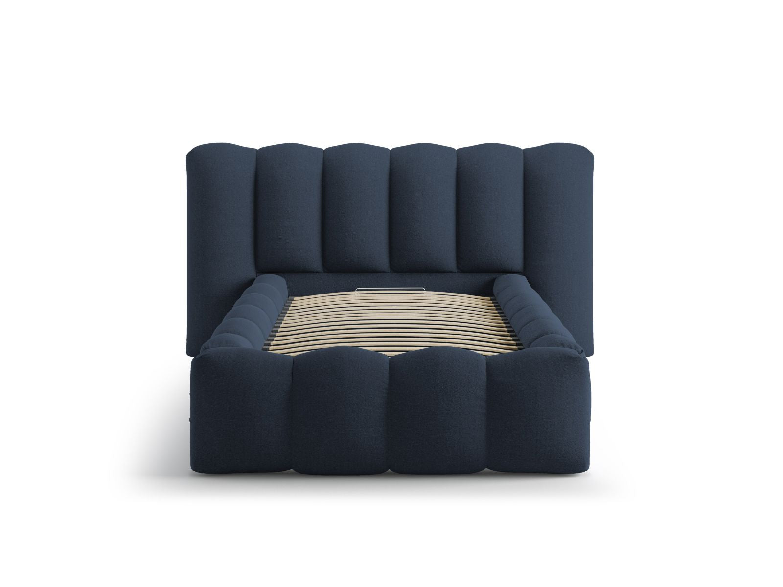 Elegantes Lupine Bett mit praktischem Stauraum und stilvollem Kopfteil in Royal Blue-Moly, ideal für moderne Schlafzimmer.