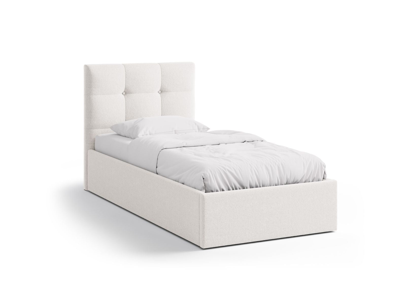Phaedra Bett mit Stauraum mit Kopfteil 90cm in Light Beige-Moly präsentiert im Onlineshop von KAQTU Design AG. Bett ist von Micadoni