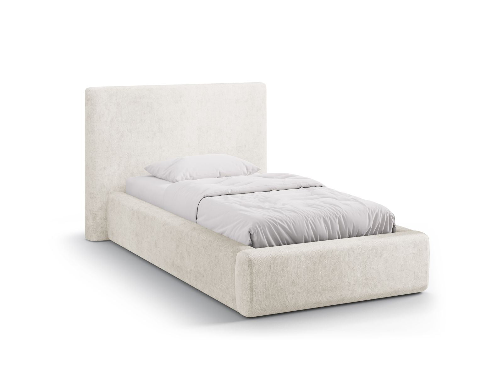 Amy Bett mit Stauraum mit Kopfteil 90cm in Light Beige-Perfect Harmony präsentiert im Onlineshop von KAQTU Design AG. Bett ist von Micadoni
