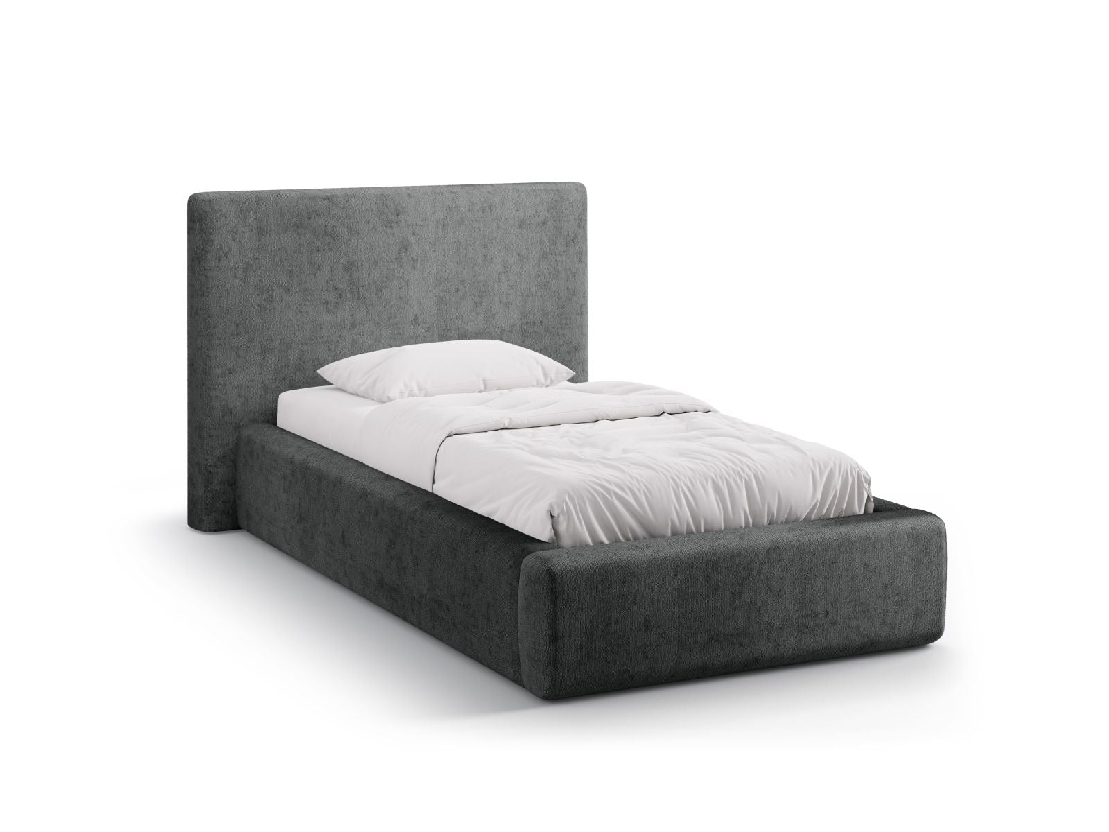 Amy Bett mit Stauraum mit Kopfteil 90cm in Dark Grey-Perfect Harmony präsentiert im Onlineshop von KAQTU Design AG. Bett ist von Micadoni