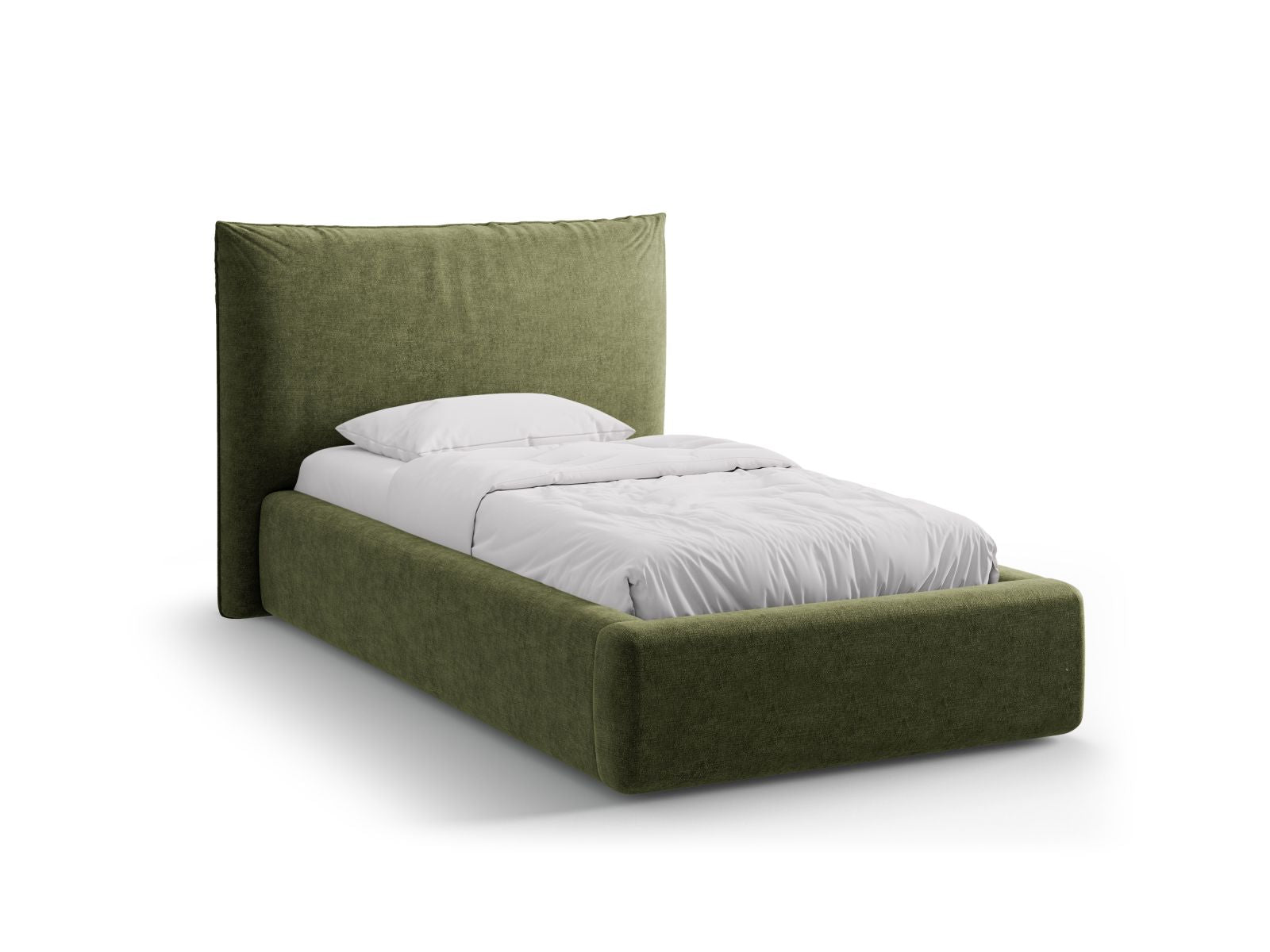 Kaelle Bett mit Stauraum mit Kopfteil 90cm in Green-Perfect Harmony präsentiert im Onlineshop von KAQTU Design AG. Bett ist von Micadoni