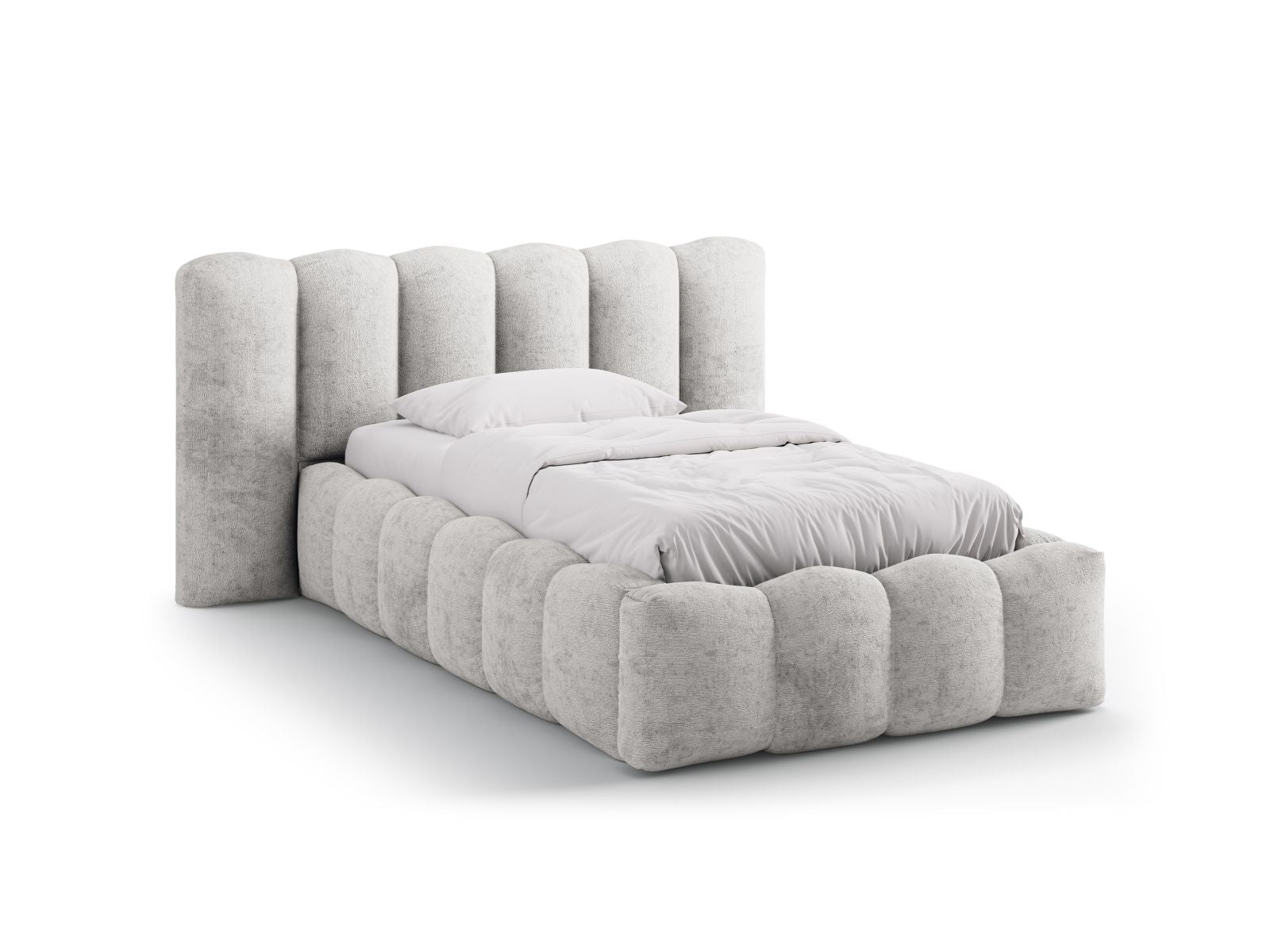 Lupine Bett mit Stauraum mit Kopfteil 90cm in Light Grey-Perfect Harmony präsentiert im Onlineshop von KAQTU Design AG. Bett ist von Micadoni