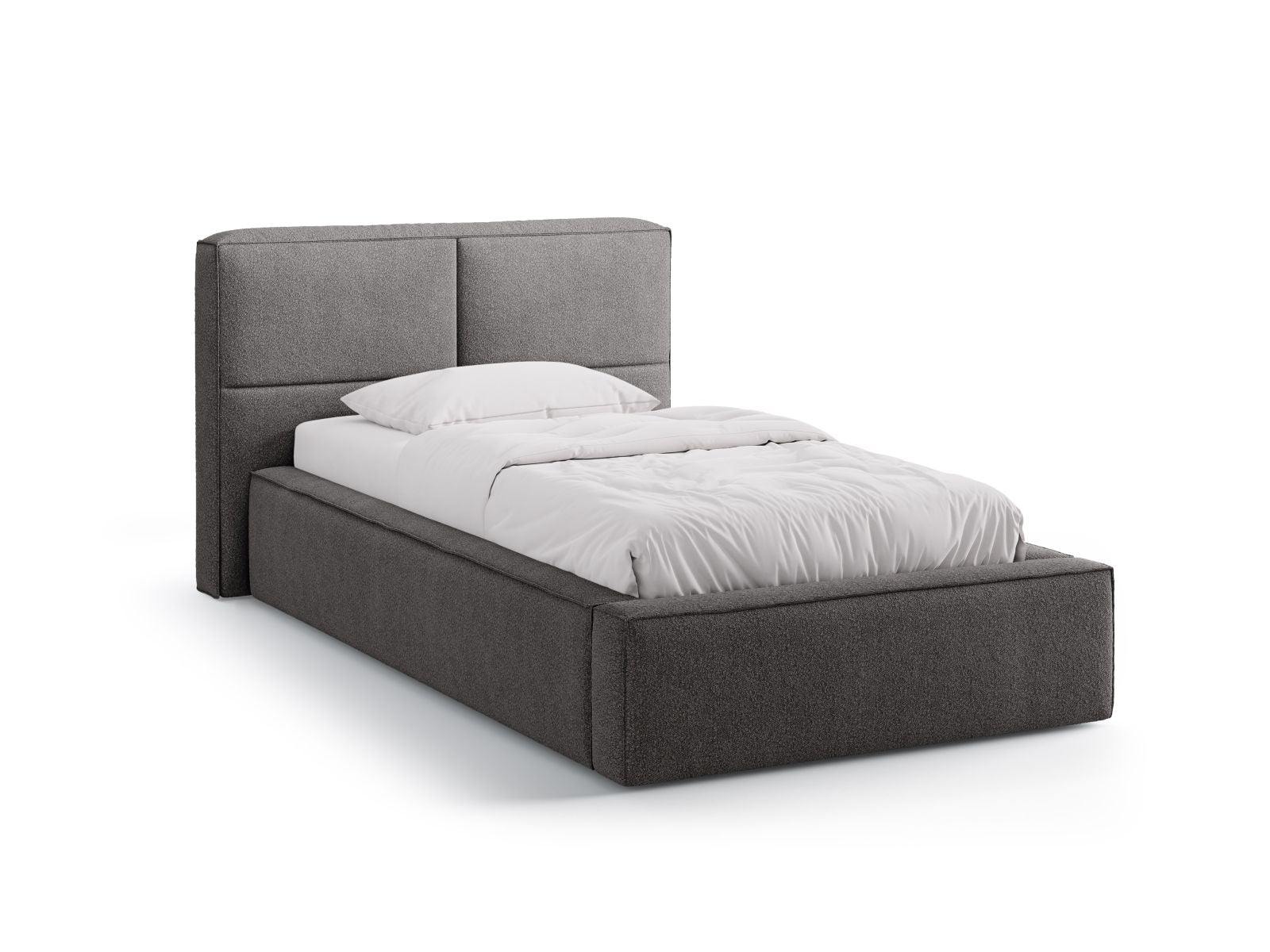 Darren Bett mit Stauraum mit Kopfteil 90cm in Graphite-LEGEND präsentiert im Onlineshop von KAQTU Design AG. Bett ist von Micadoni