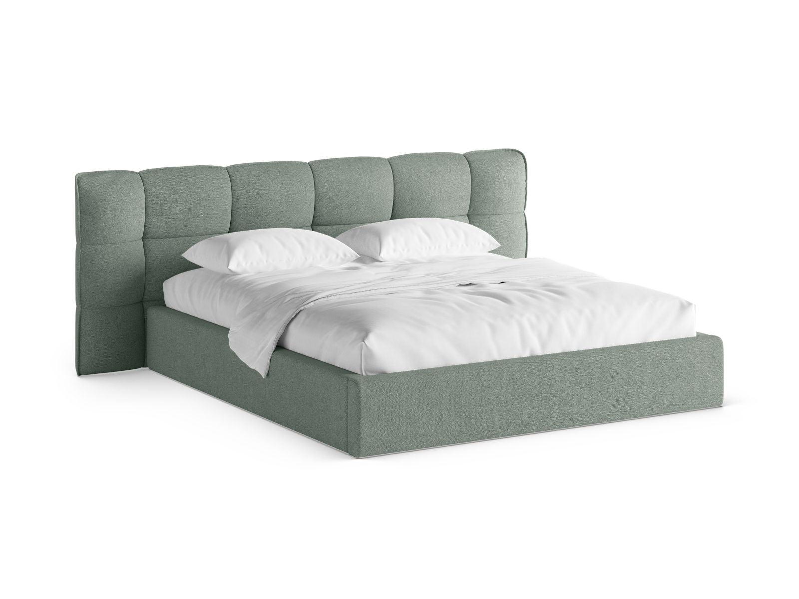 Eric Bett mit Stauraum mit Kopfteil 140cm in Mint-Sicuro präsentiert im Onlineshop von KAQTU Design AG. Bett ist von Micadoni