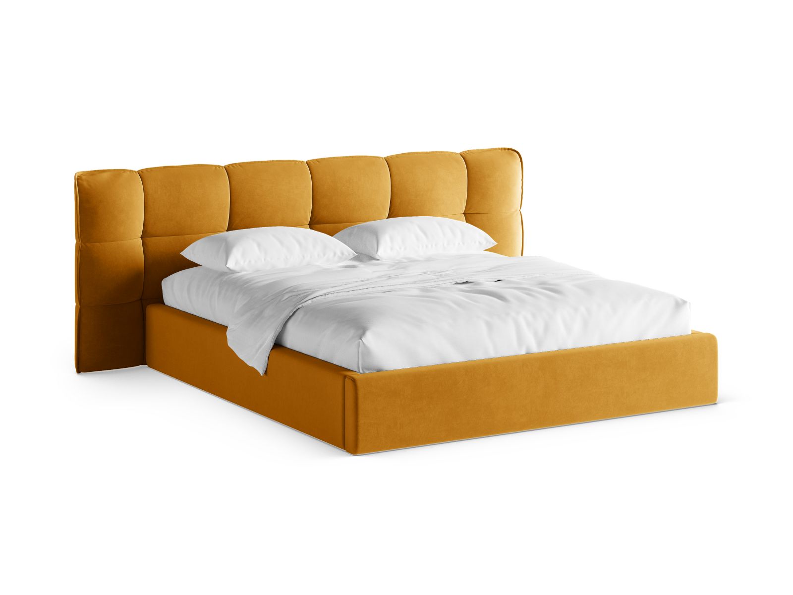 Modernes Eric Bett in 160 cm Breite, bietet cleveren Stauraum und ein stilvolles Kopfteil für ein zeitgemäßes Schlafzimmerdesign.