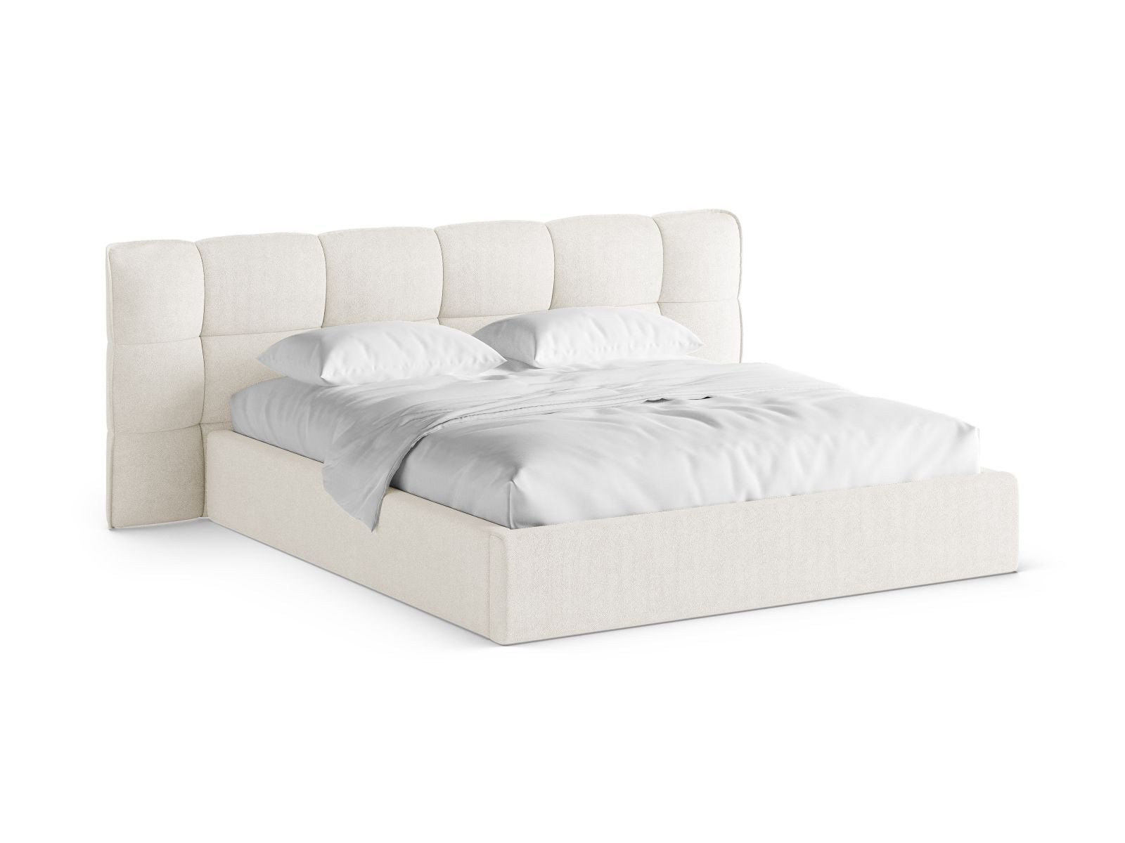 Stylisches Eric Bett in 160 cm Breite, ideal für modernen Wohnstil, bietet zusätzlichen Stauraum und ein geschmackvolles Kopfteil.
