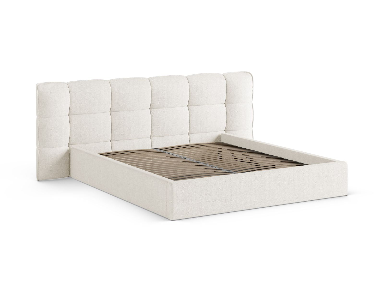 Elegantes Eric Bett mit 160 cm Breite, ausgestattet mit praktischem Stauraum und einem ansprechenden Kopfteil für modernes Wohndesign.