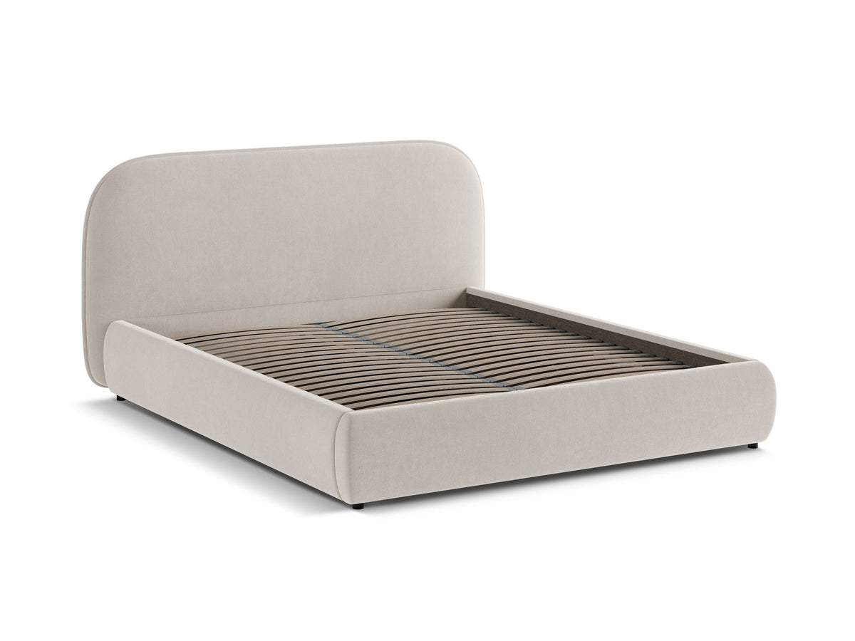 Murada Bett mit Stauraum mit Kopfteil 200cm in Beige-Salvador präsentiert im Onlineshop von KAQTU Design AG. Bett ist von Micadoni