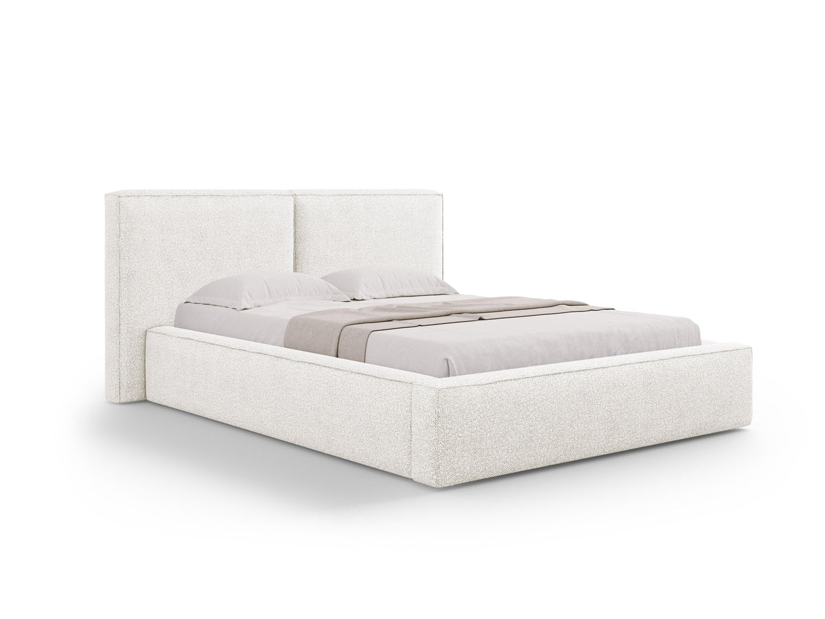 Jodie Bett mit Stauraum und Headboard 180cm in White-Baloo präsentiert im Onlineshop von KAQTU Design AG. Bett ist von Micadoni