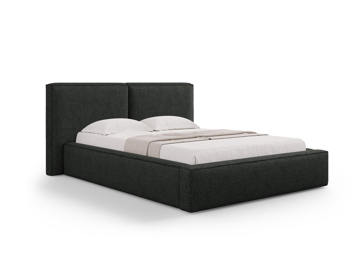 Jodie Bett mit Stauraum und Headboard 180cm in Black-Baloo präsentiert im Onlineshop von KAQTU Design AG. Bett ist von Micadoni