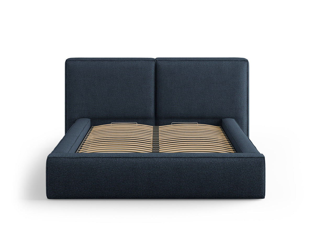Jodie Bett mit Stauraum und Headboard 180cm in Dark Blue-Baloo präsentiert im Onlineshop von KAQTU Design AG. Bett ist von Micadoni