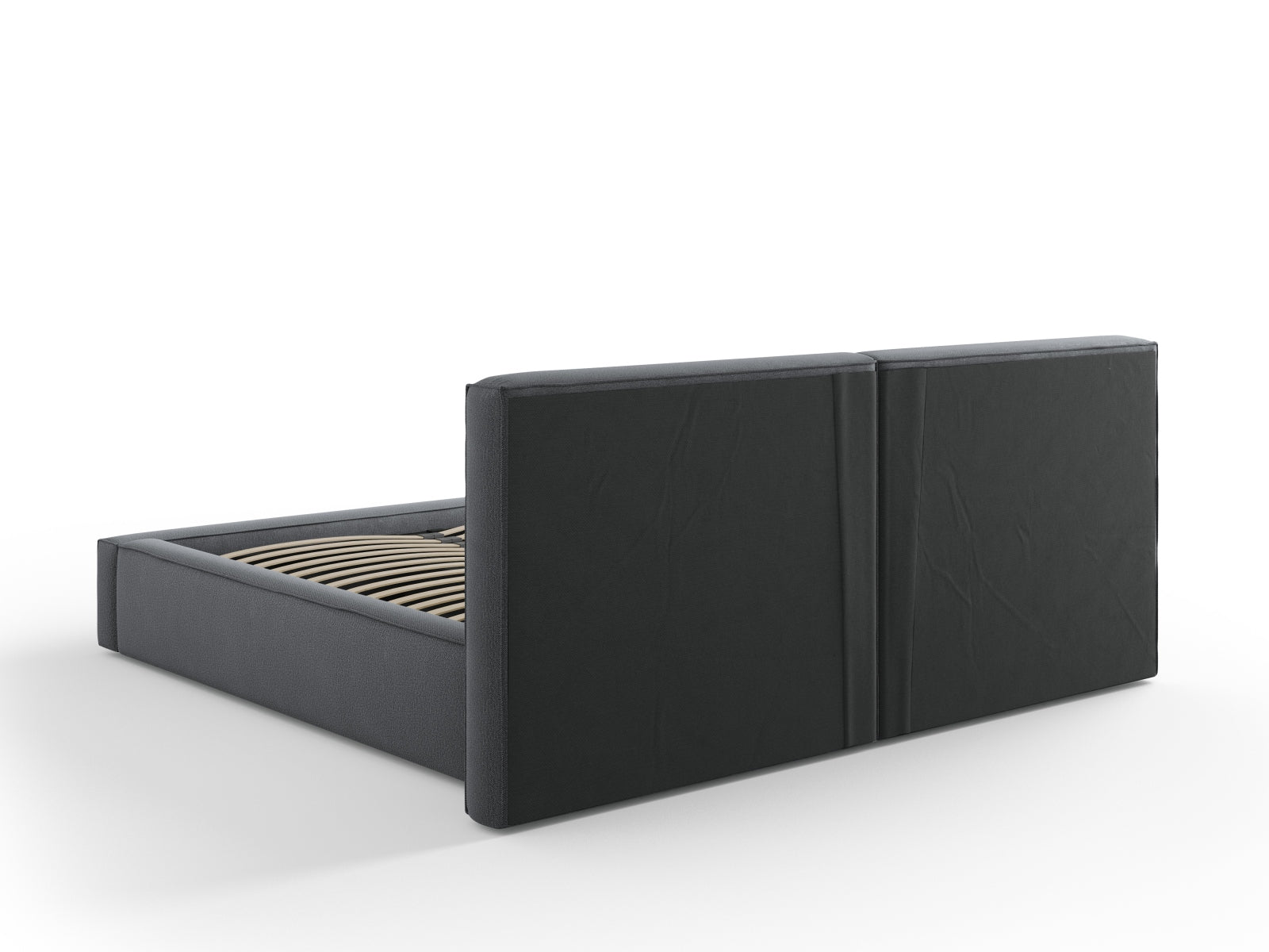 Jodie Bett mit Stauraumfunktion mit doppeltem Headboard  234cm in Dark Grey präsentiert im Onlineshop von KAQTU Design AG. Bett ist von Micadoni