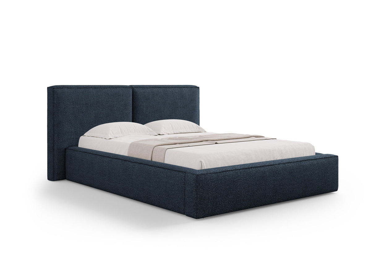 Jodie Bett mit Stauraum und Headboard 200cm in Dark Blue-Baloo präsentiert im Onlineshop von KAQTU Design AG. Bett ist von Micadoni