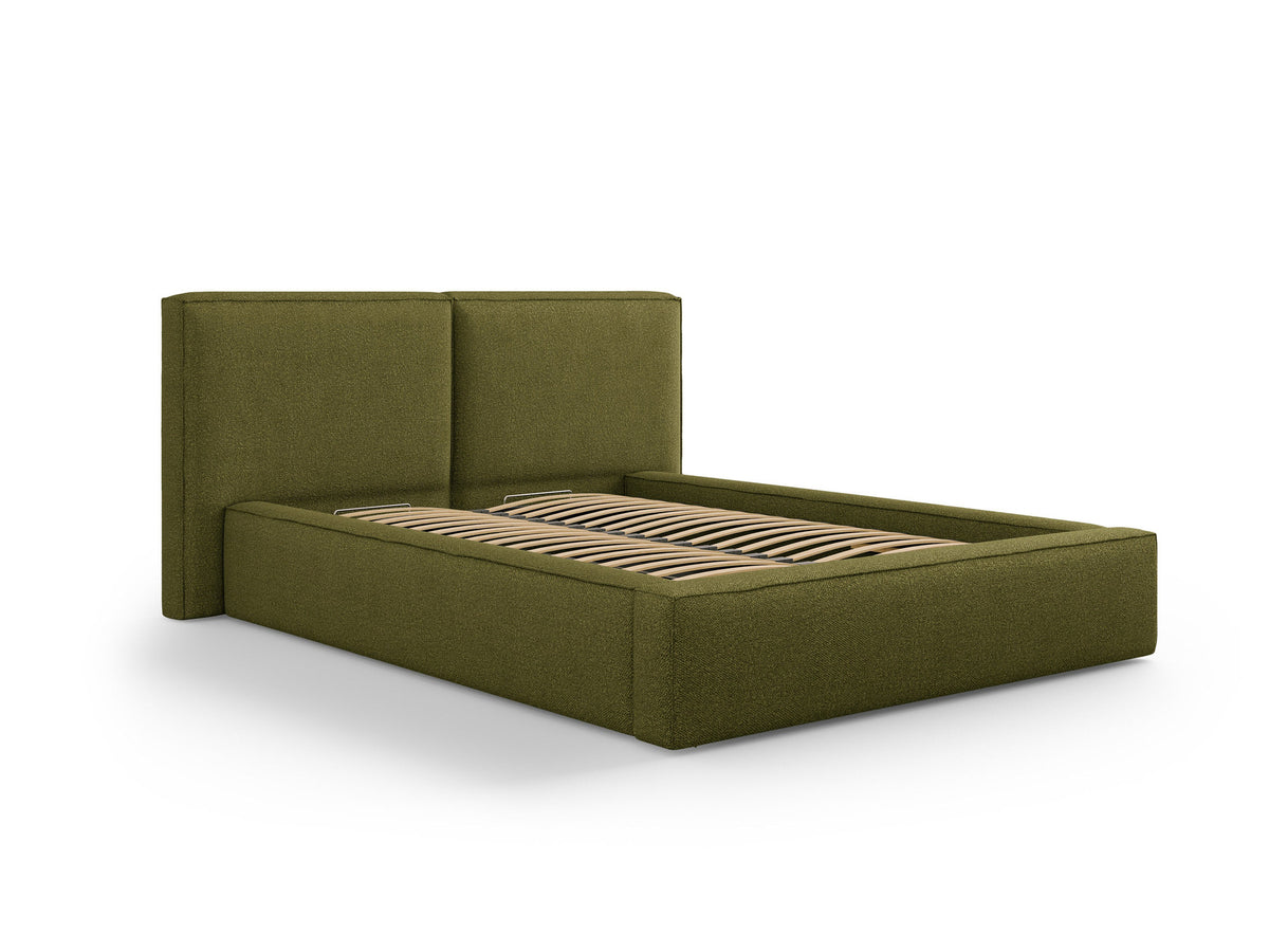 Jodie Bett mit Stauraum und Headboard 200cm in Dark Olive Green-Baloo präsentiert im Onlineshop von KAQTU Design AG. Bett ist von Micadoni